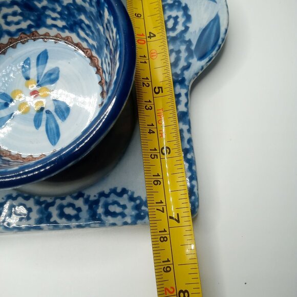 Temptation By Tara Old World Ovenware Serve Ware Set 6 Bowls & Serve Tray Blue - Picture 13 of 16